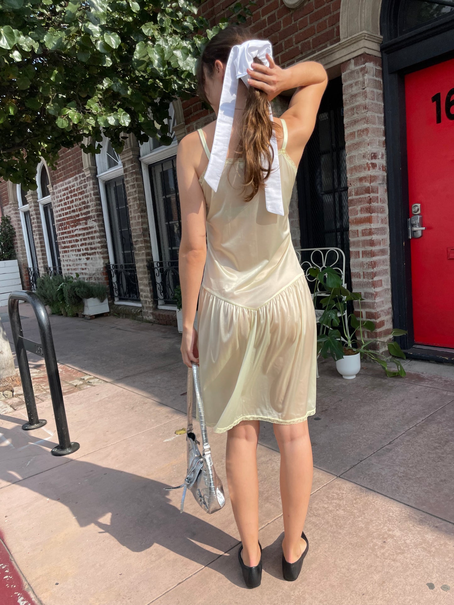 girl in yellow buttercup dress