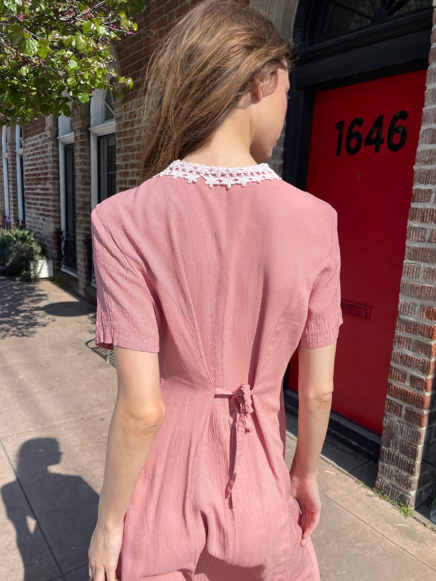 Red Gingham Dress (S)