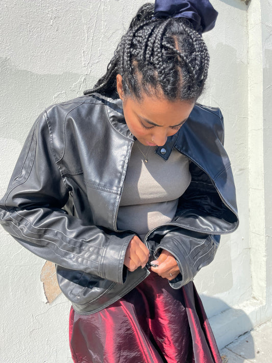 Black Moto Jacket (L)