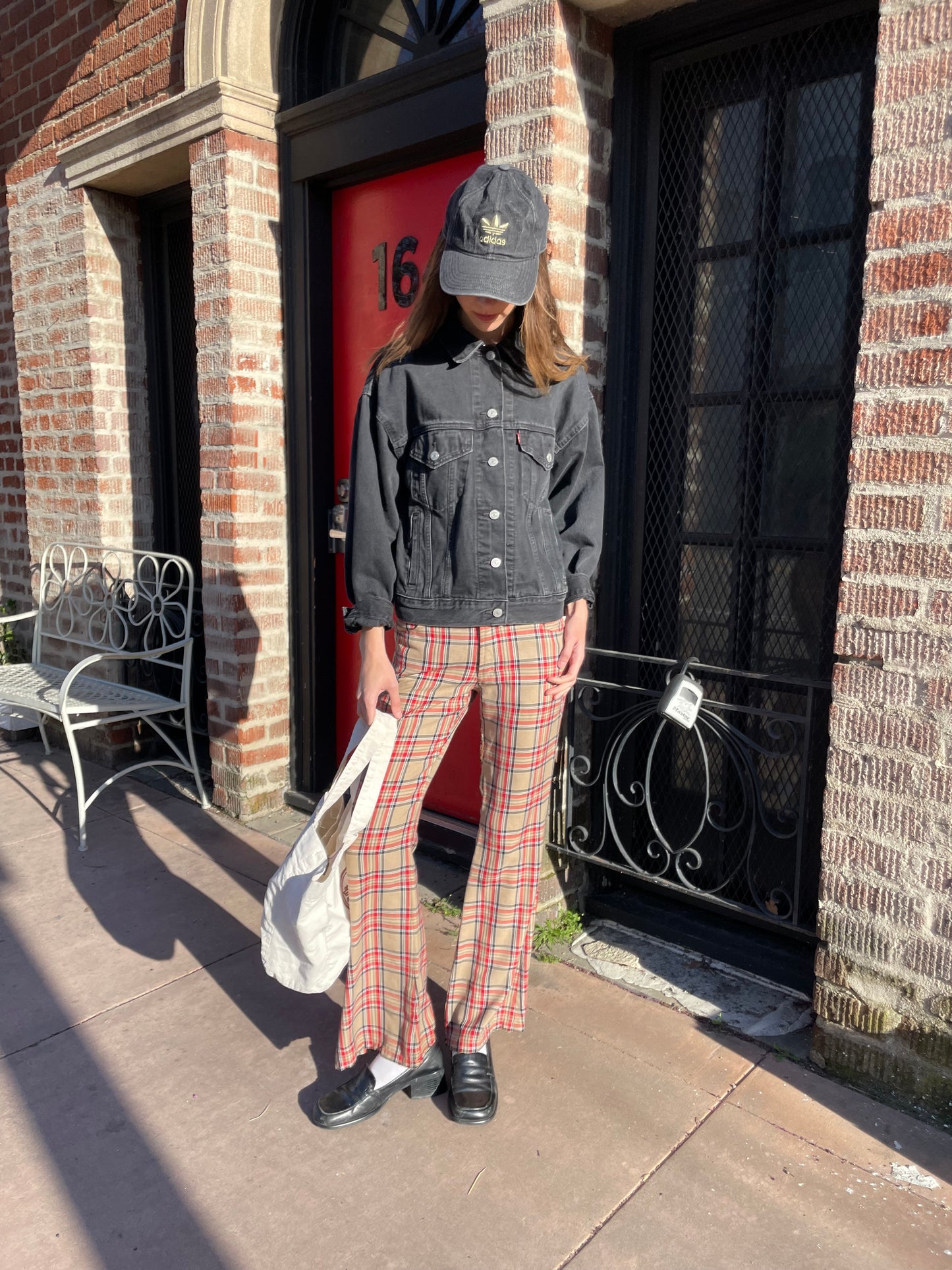 Tan Plaid Pants (S)