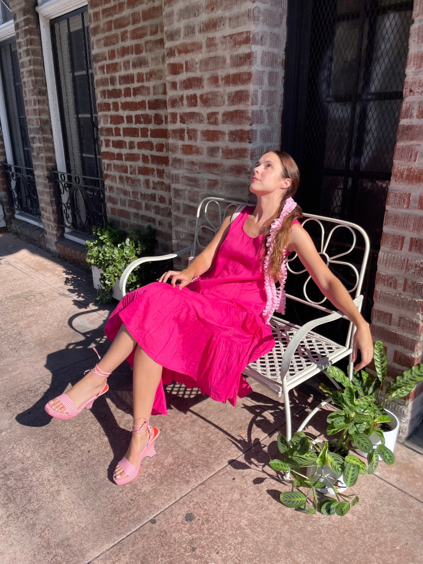 Magenta Cotton Dress (S)