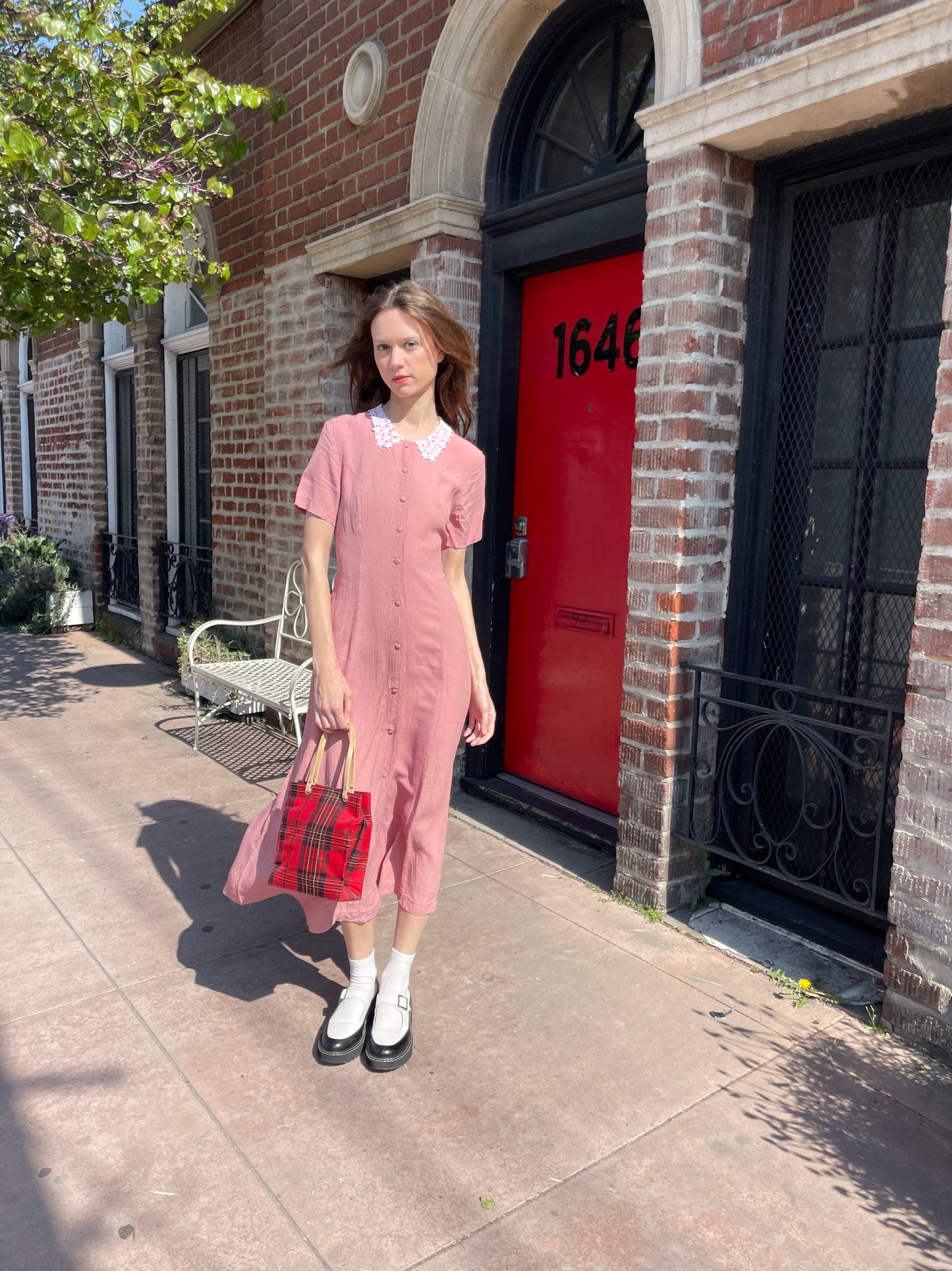 Red Gingham Dress (S)