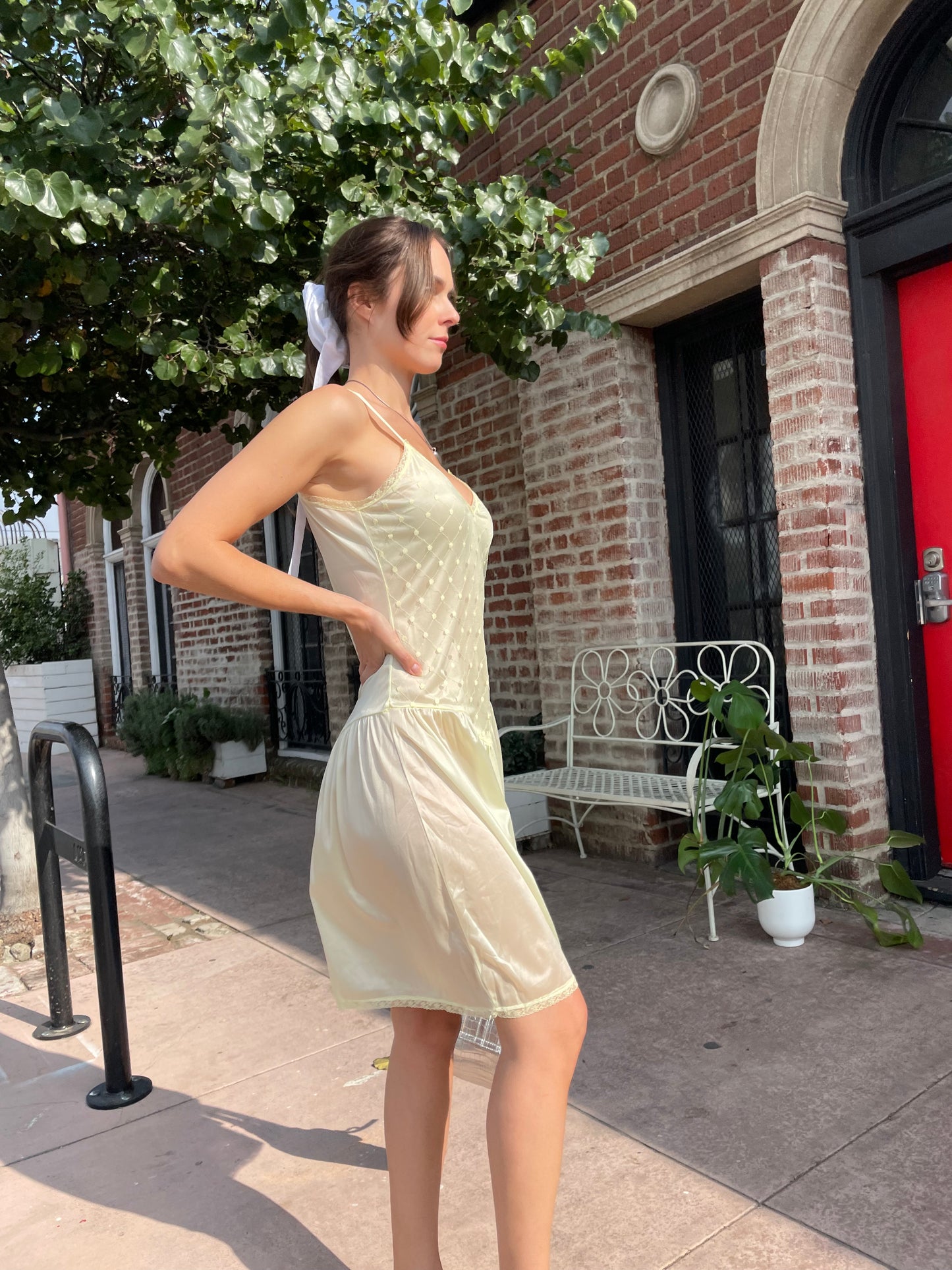 girl in yellow buttercup dress