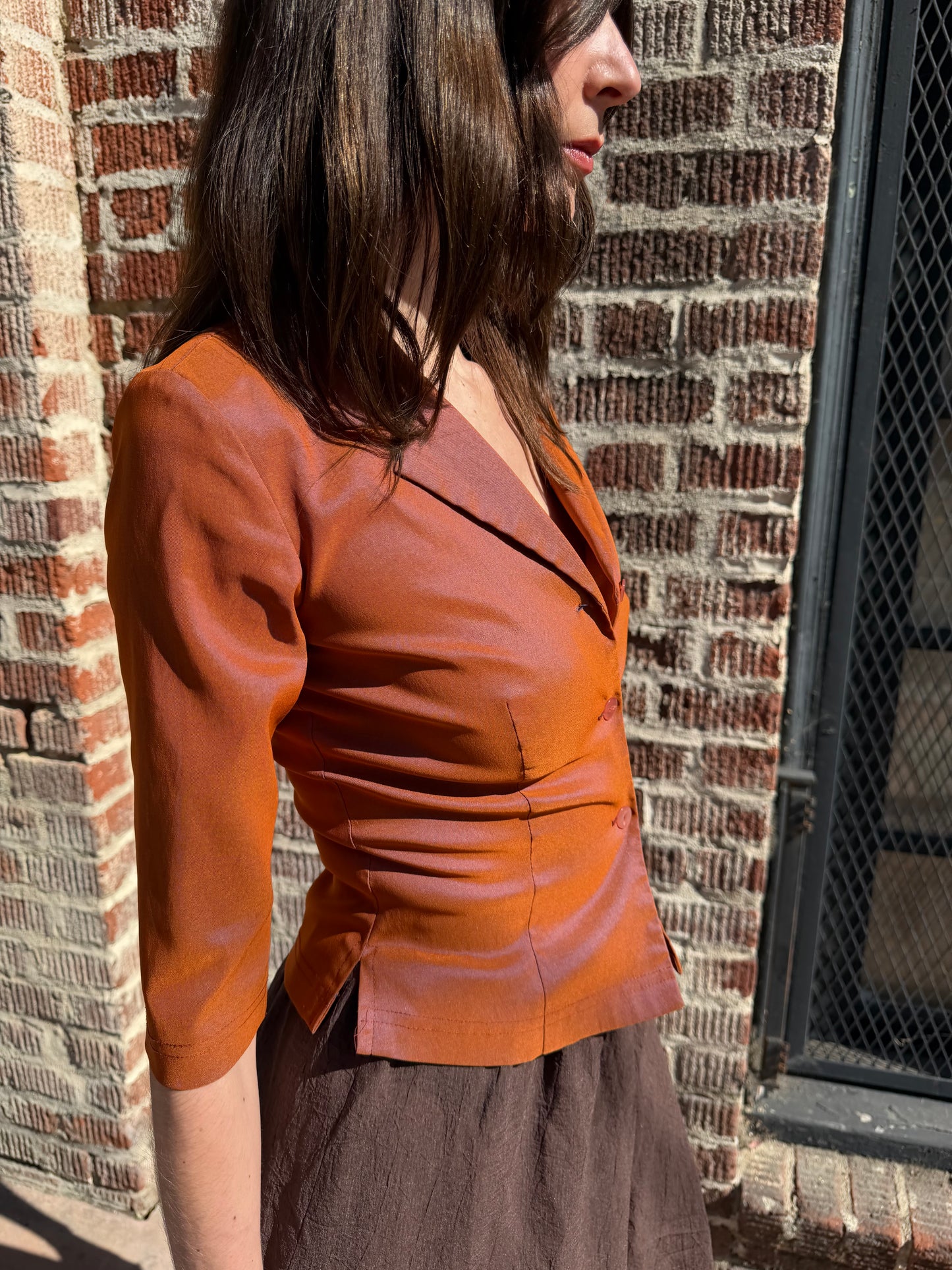 Burt Orange Button Down (S)