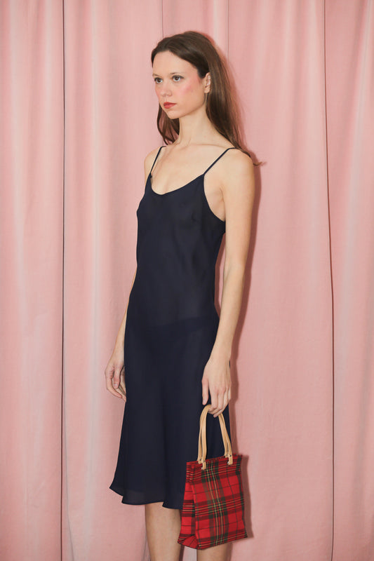 Blue Sheer Slip Mini Dress (S)