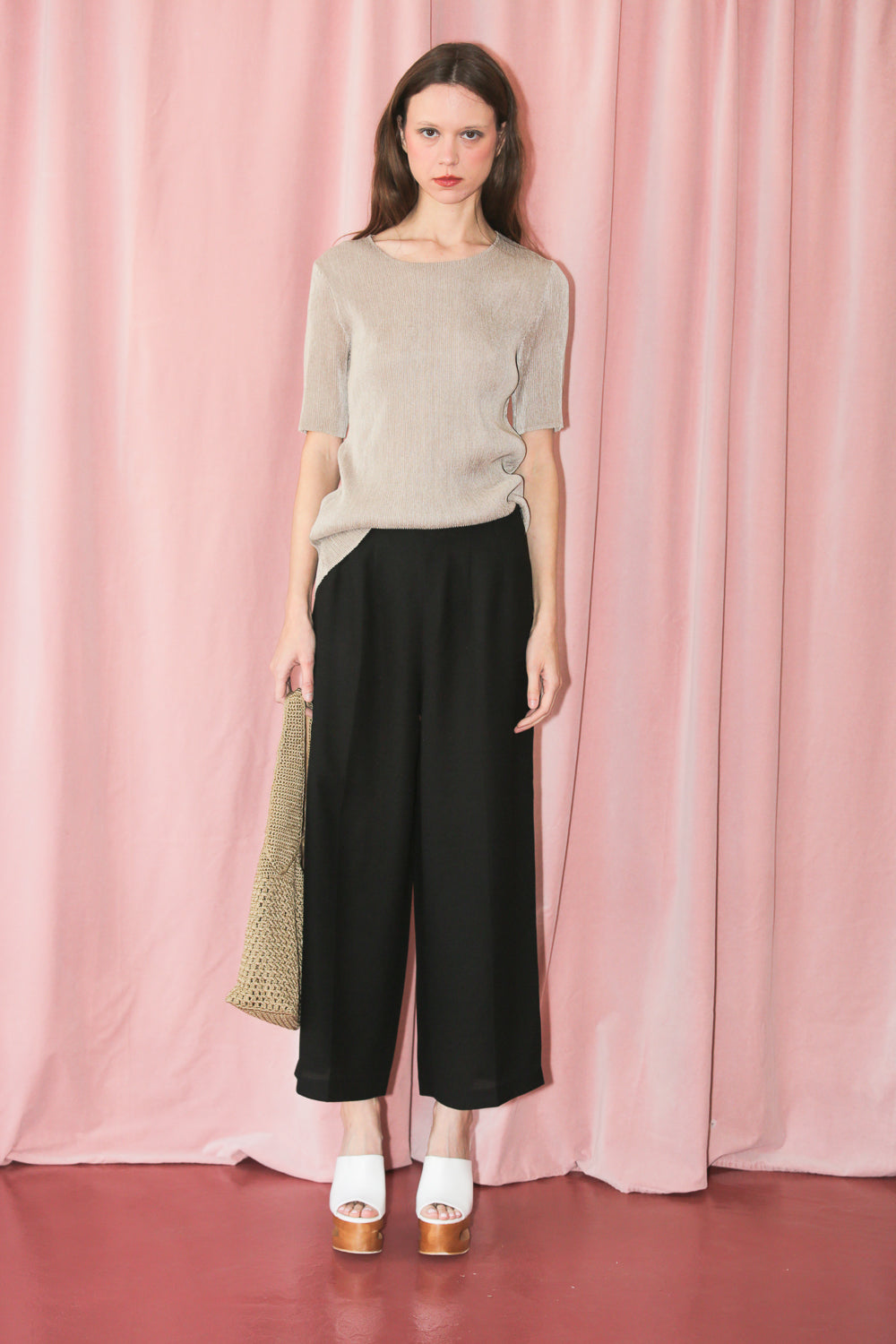 Silver Pleated Top (S)