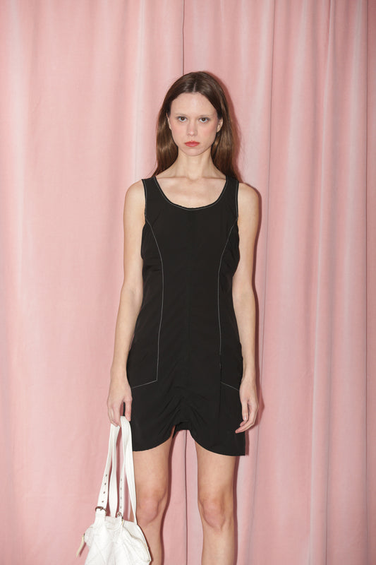 Black Mini Slip Dress (S)