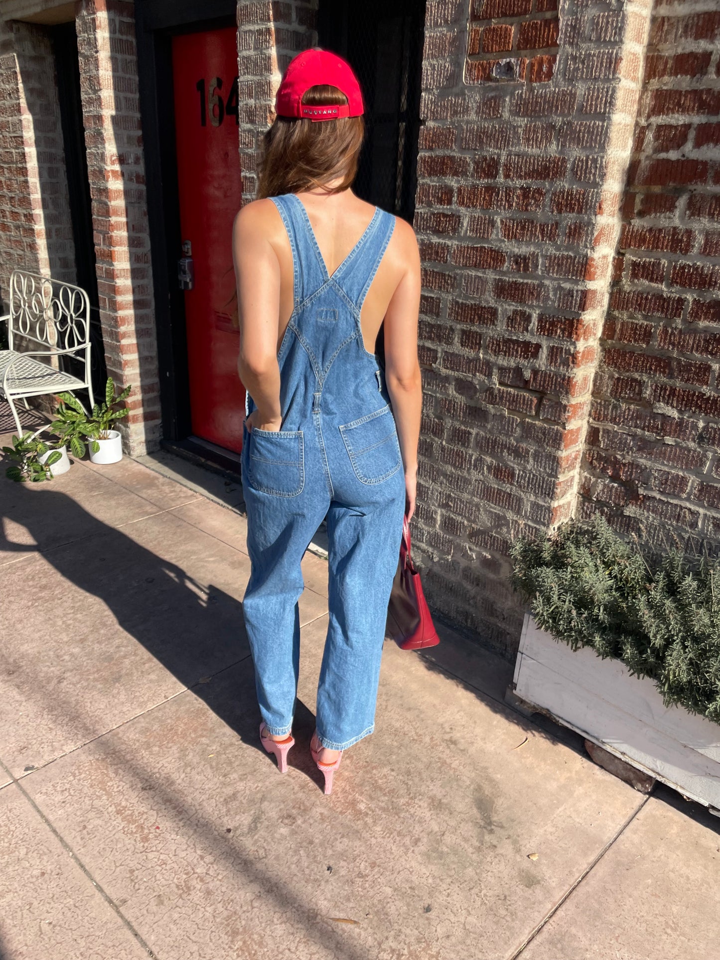 Blue Denim Washed Overalls (S)