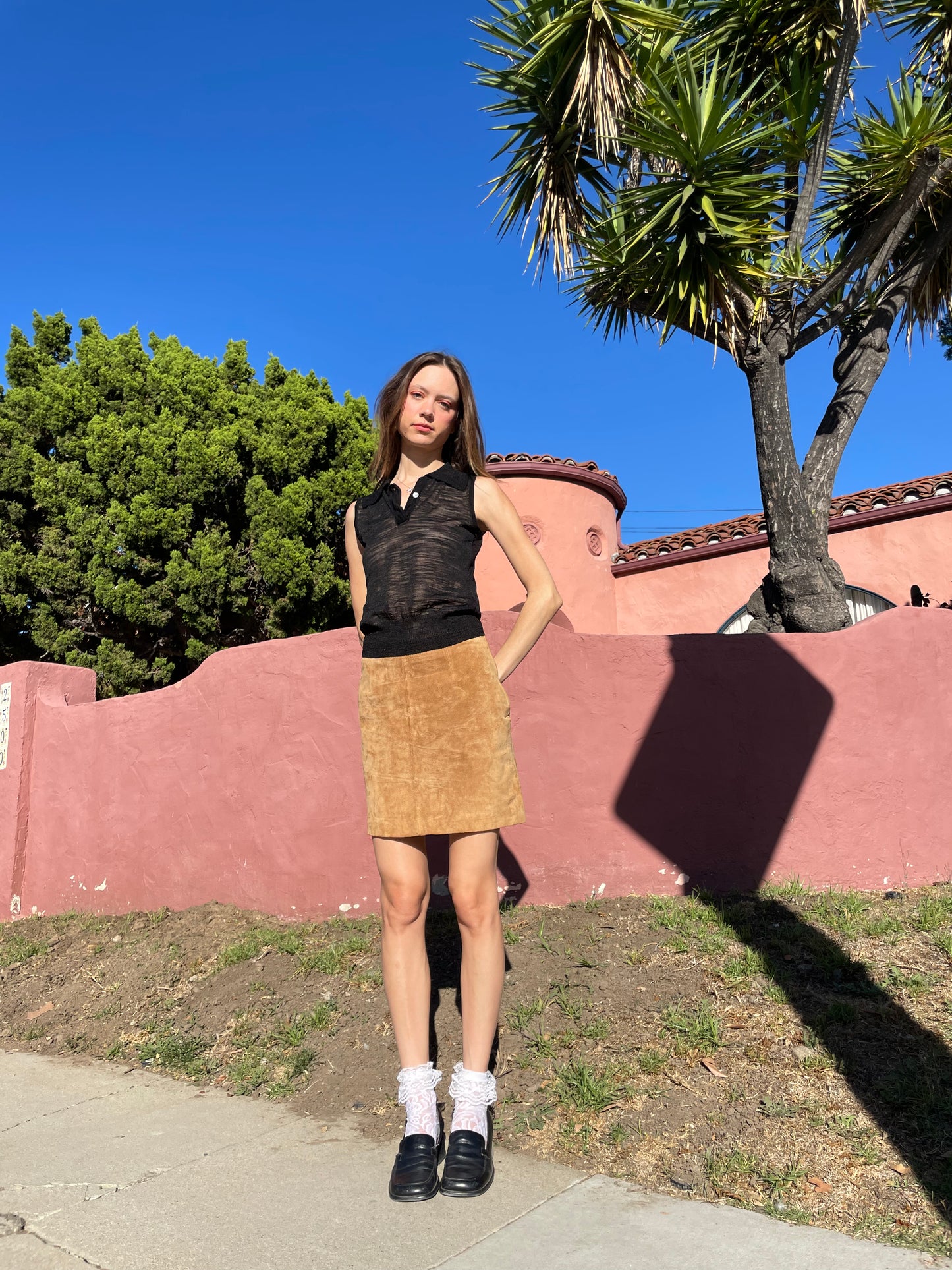 girl in sheer black top