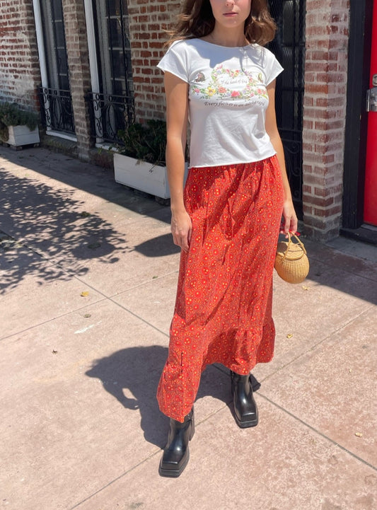 Floral and Butterfly T-Shirt (S)