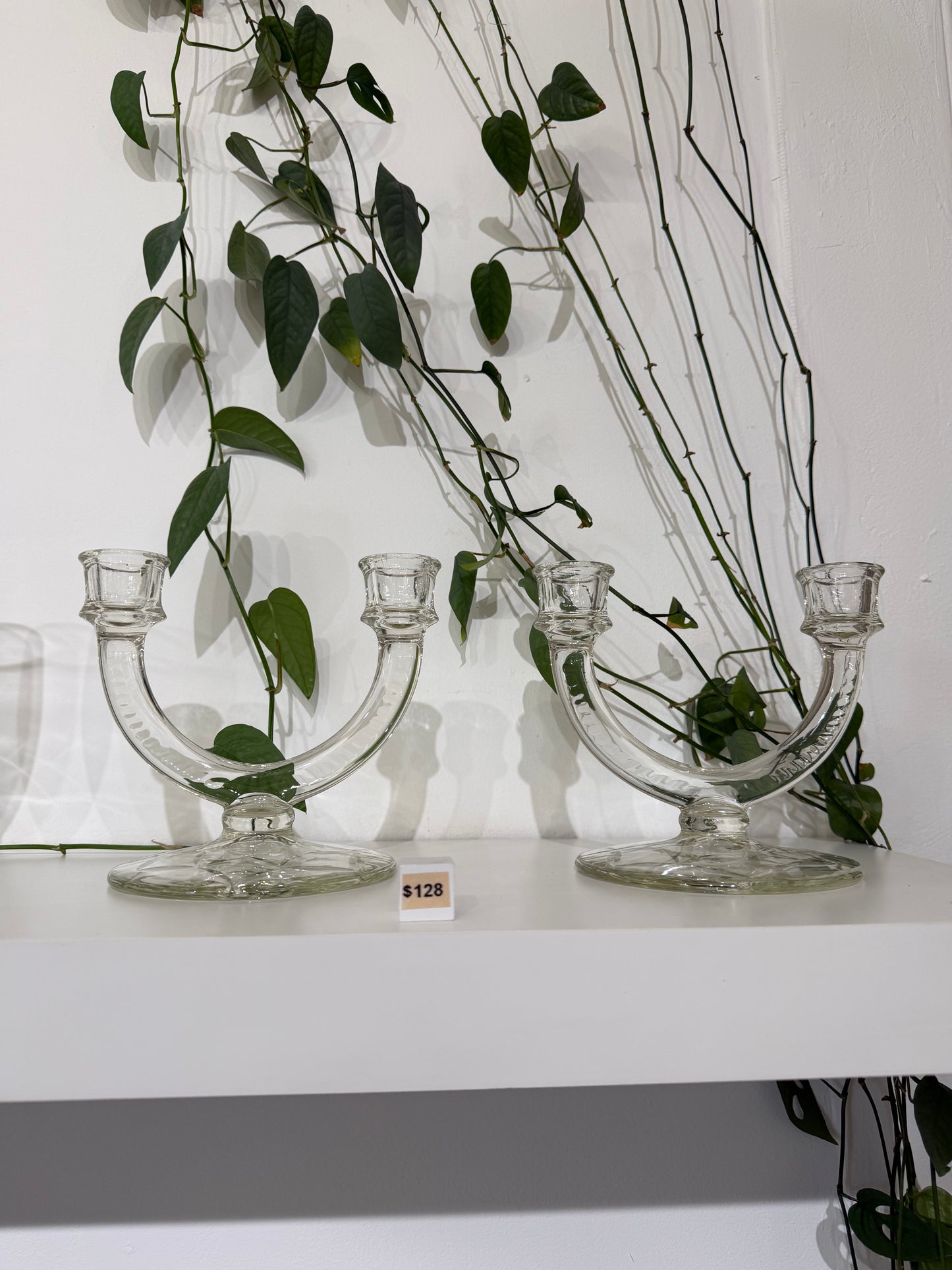 Glass Candle Holder (Set of 2)
