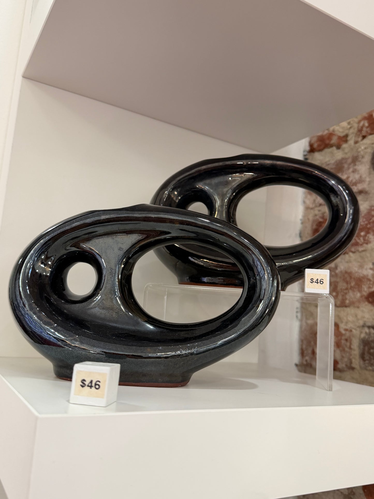 Black Sculptural Vase