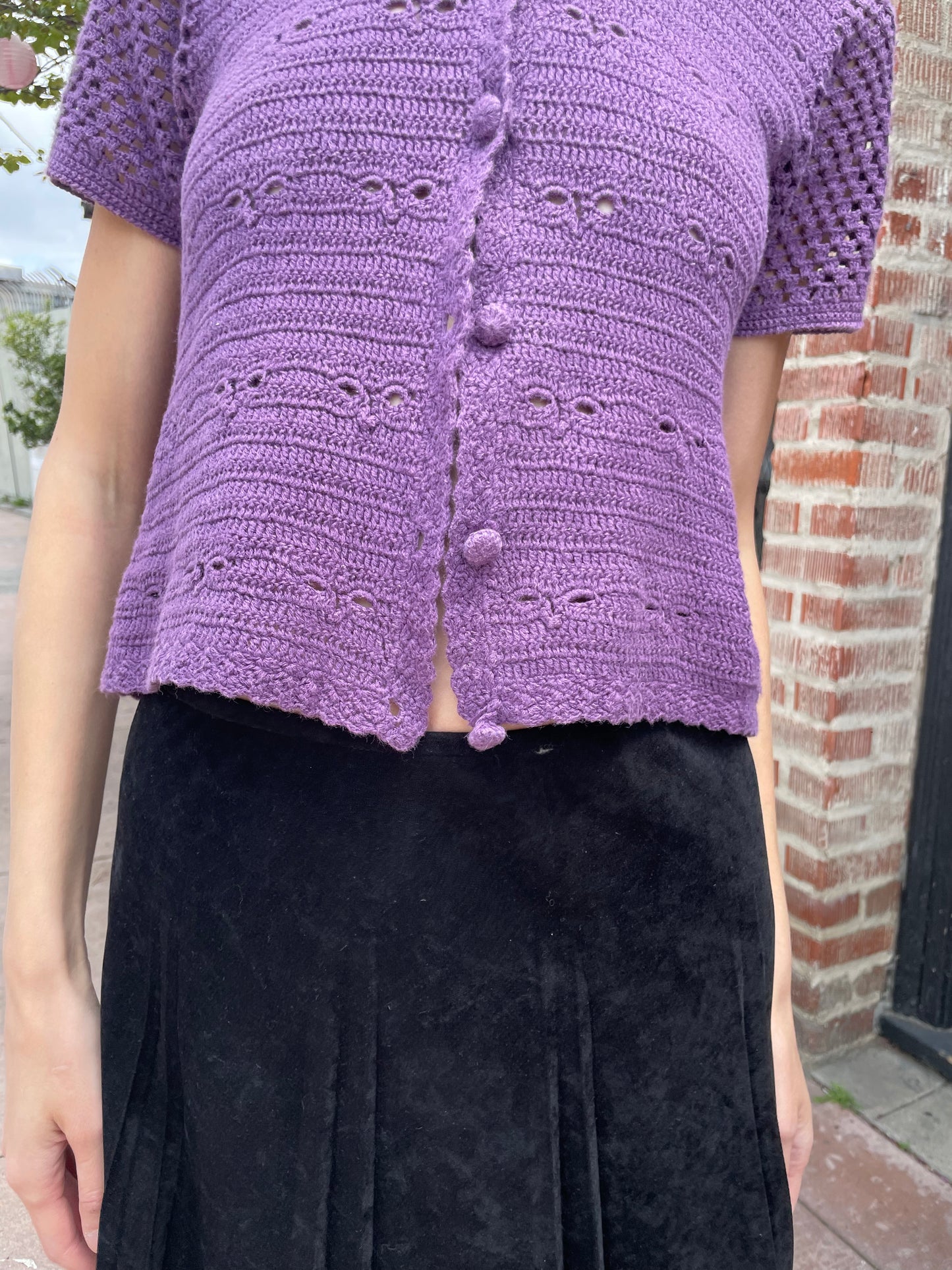 Plum Knitted Top (S)