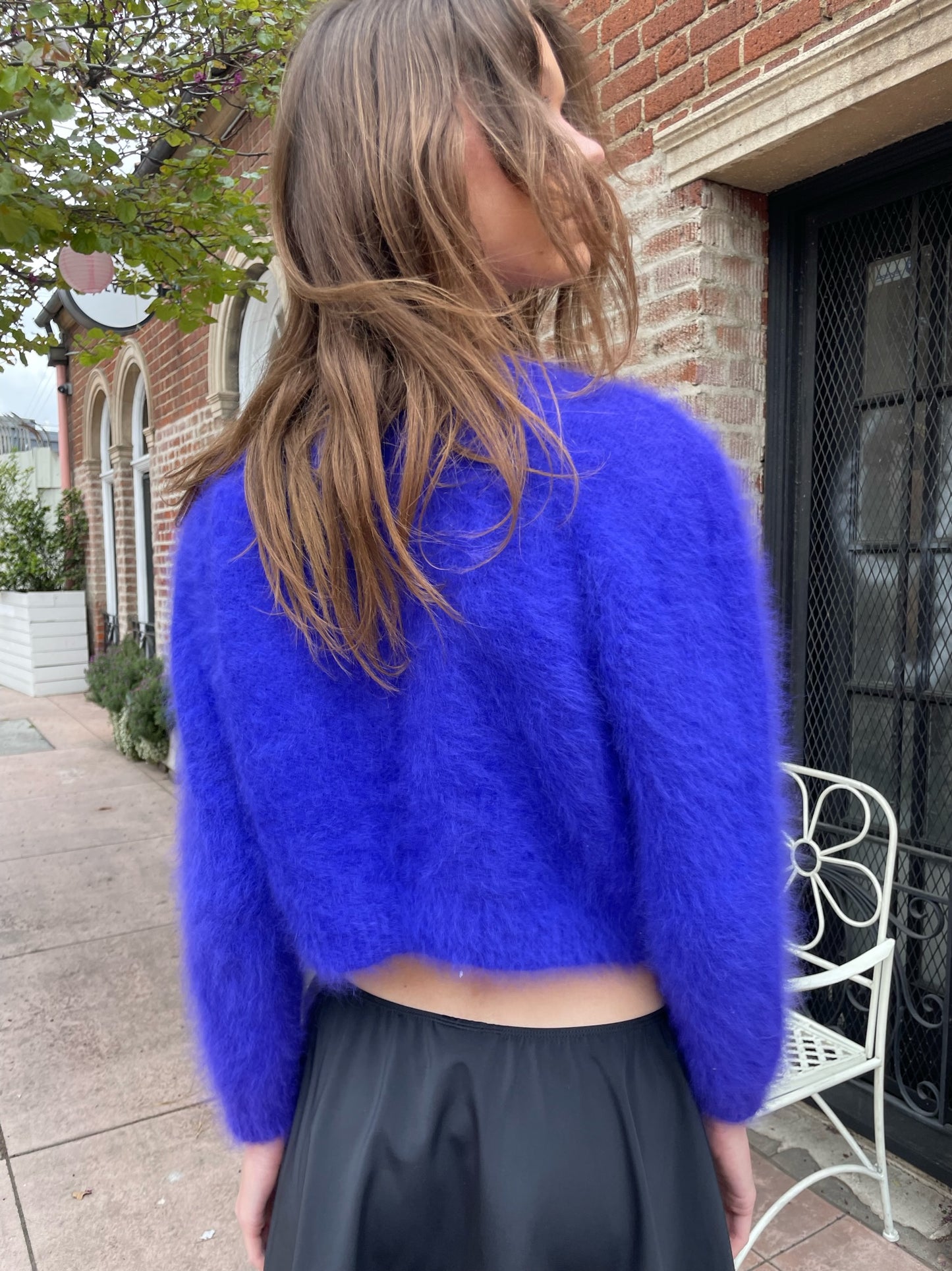 Vintage Angora Bow Sweater (M)