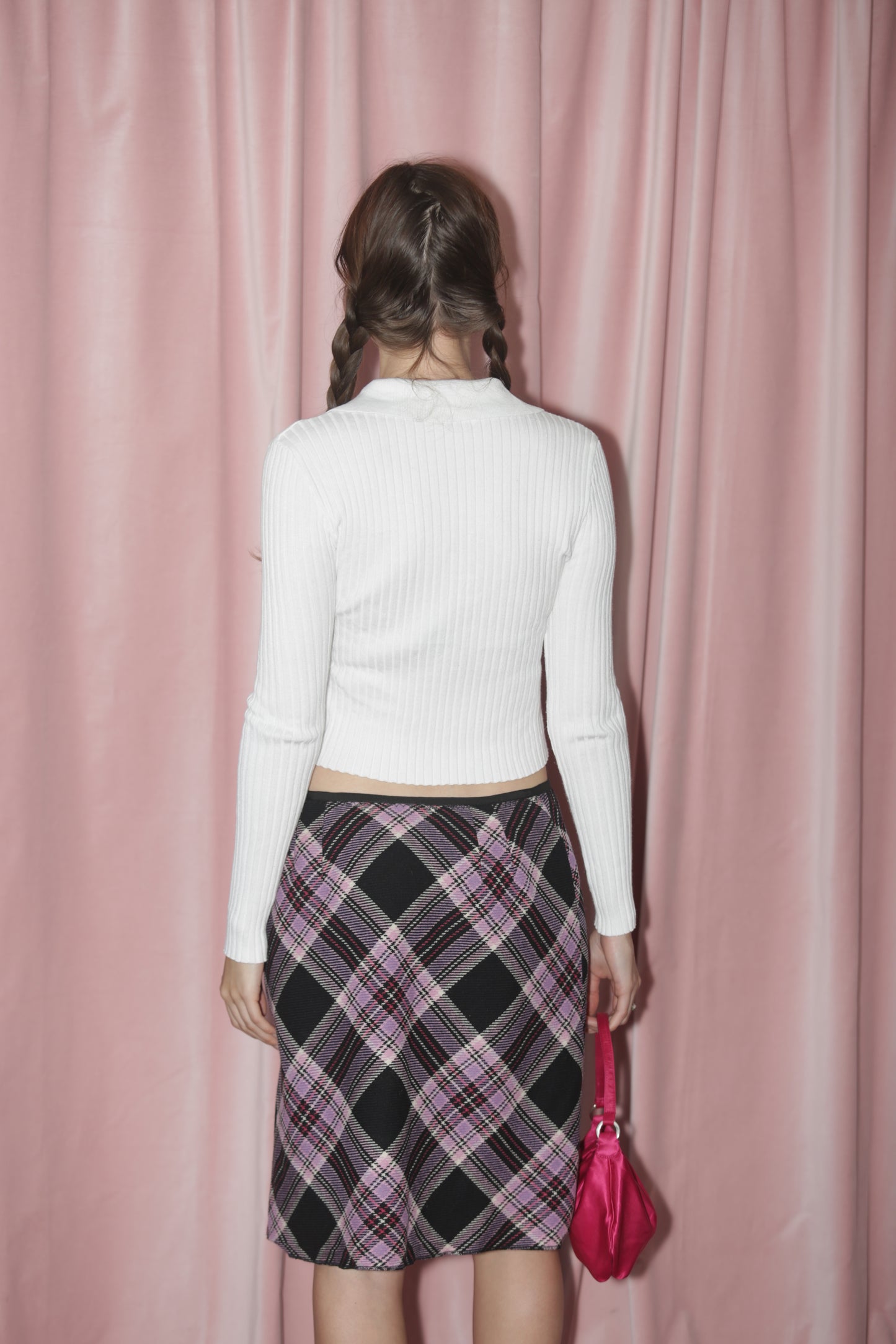 White Zipper Down Long Sleeve (S)