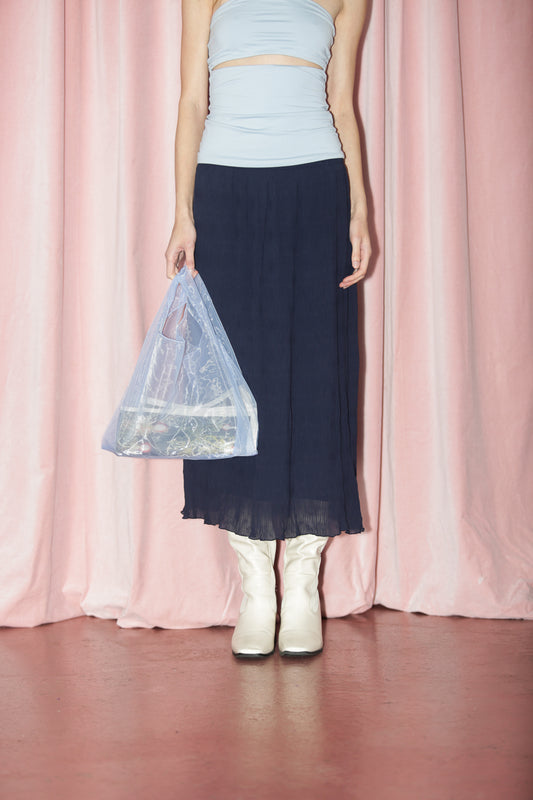 Navy Ruffle Skirt (S)