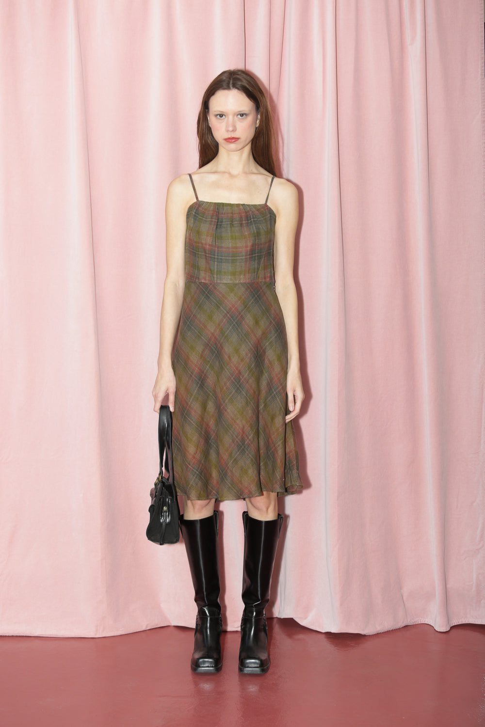 Plaid Brown Dress (S)