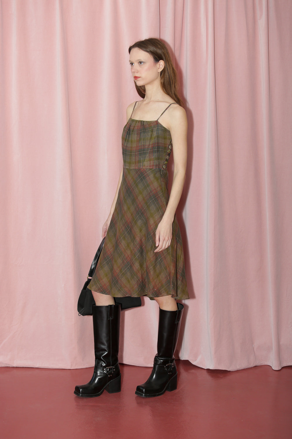 Plaid Brown Dress (S)