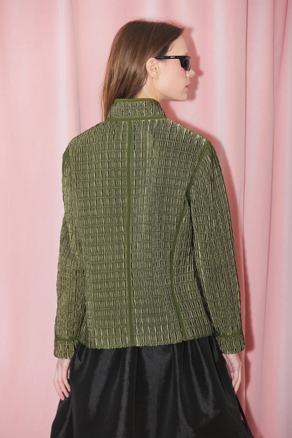Emerald Green Textured Jacket (M)