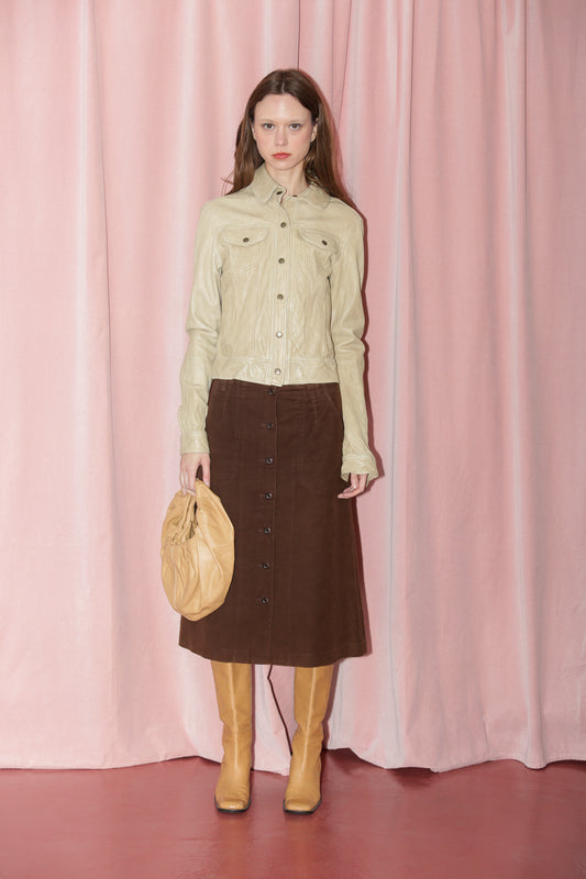 Brown Midi Skirt (S)