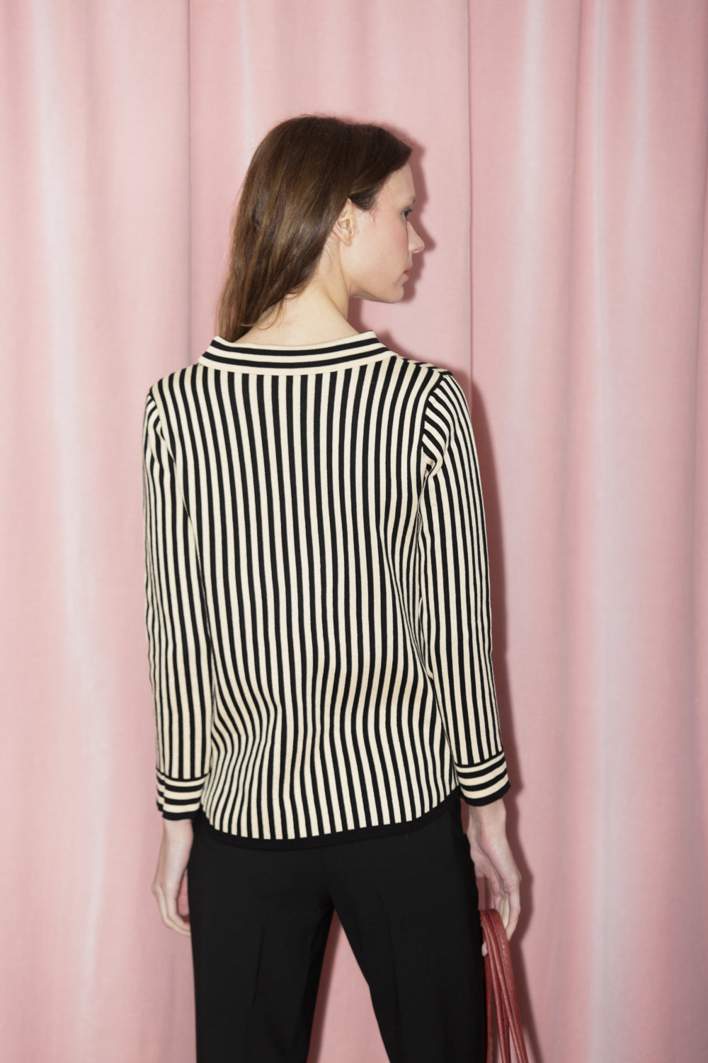 Strip Knit Button Down (S)