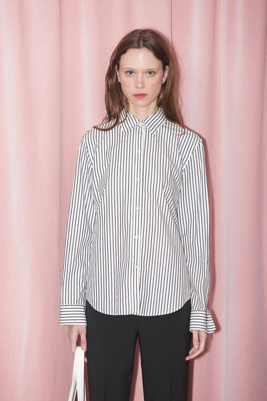 Black Striped Button Down (S)