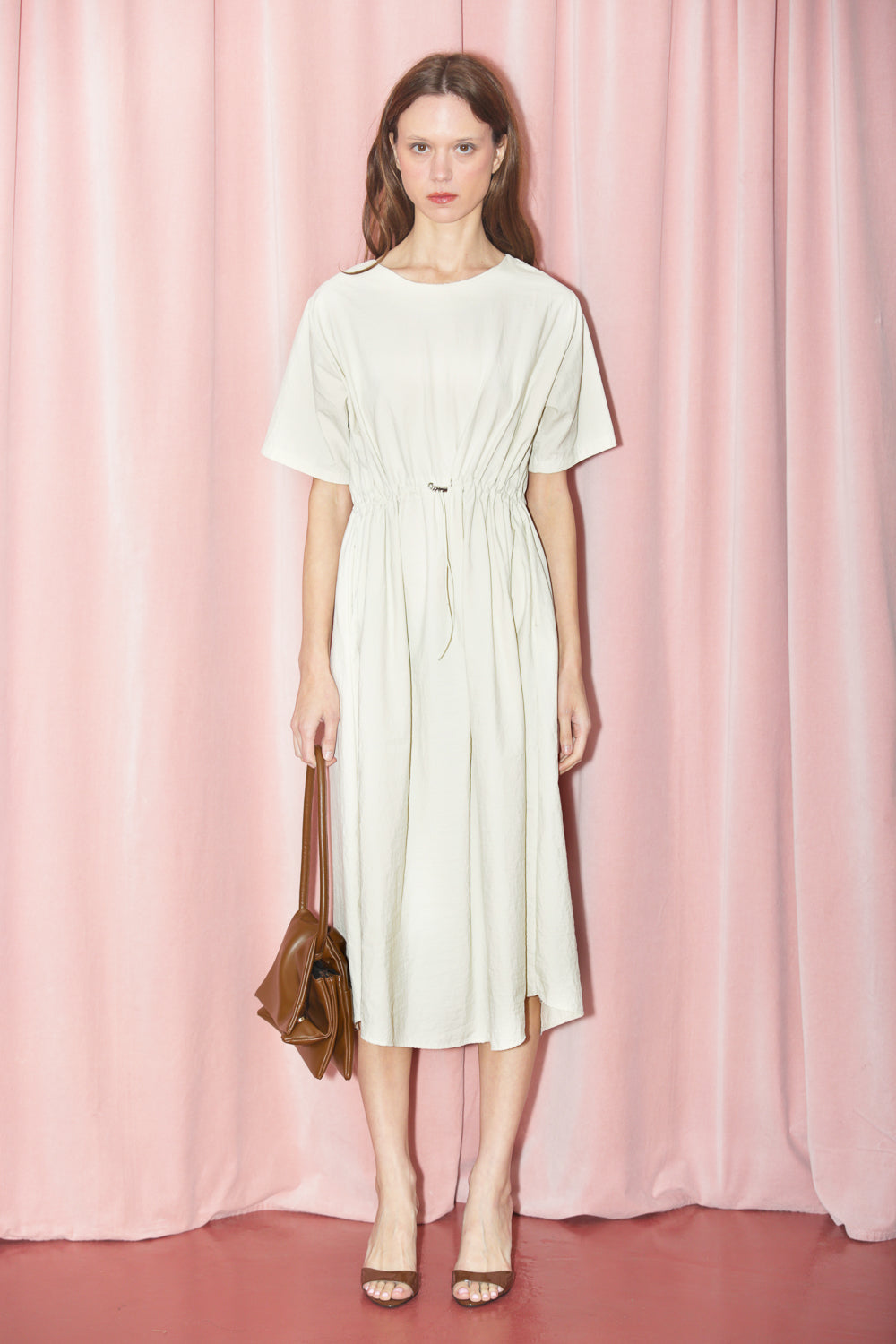 Ecru Cinched Waist Dress(S)
