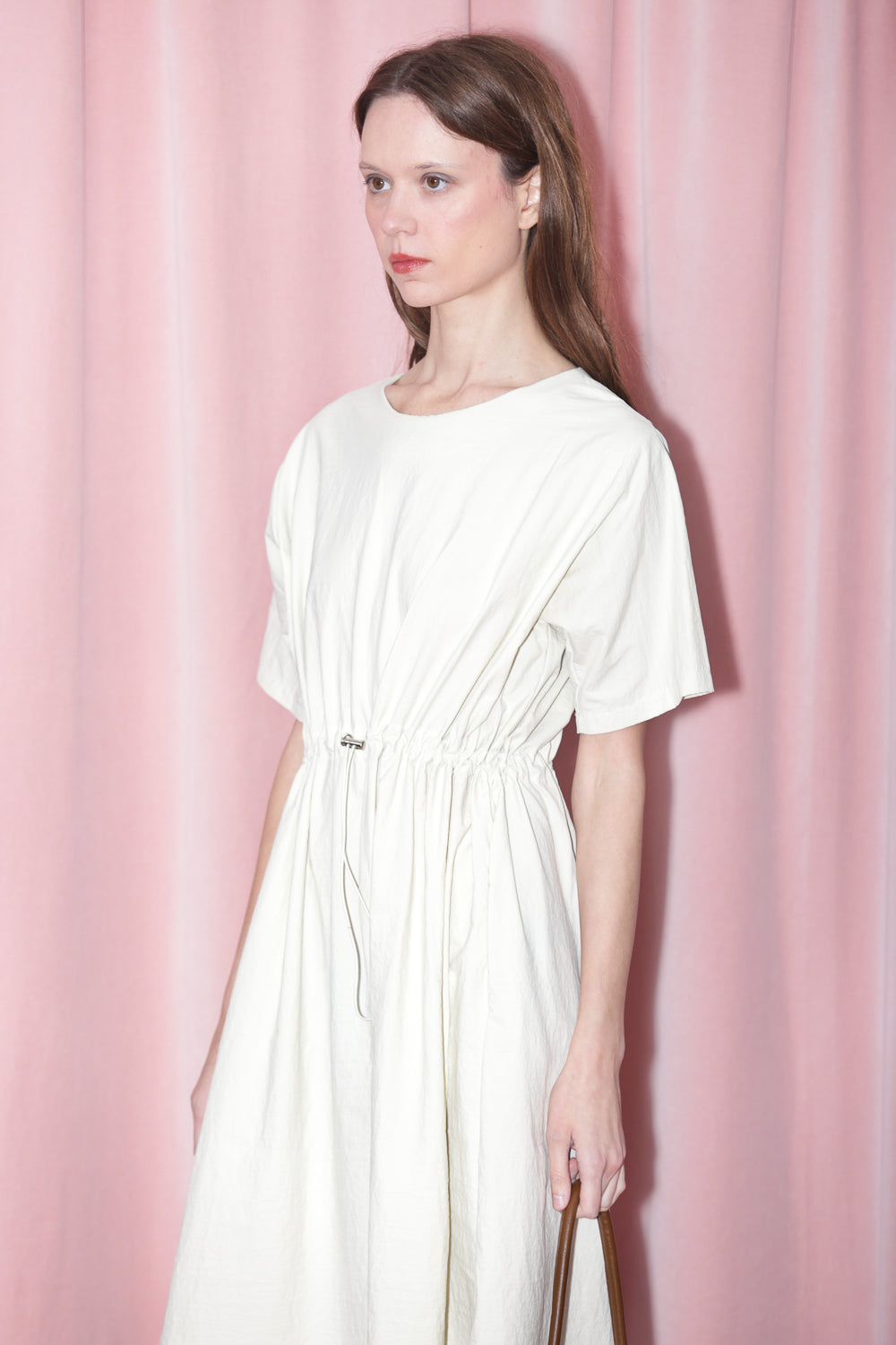 Ecru Cinched Waist Dress(S)