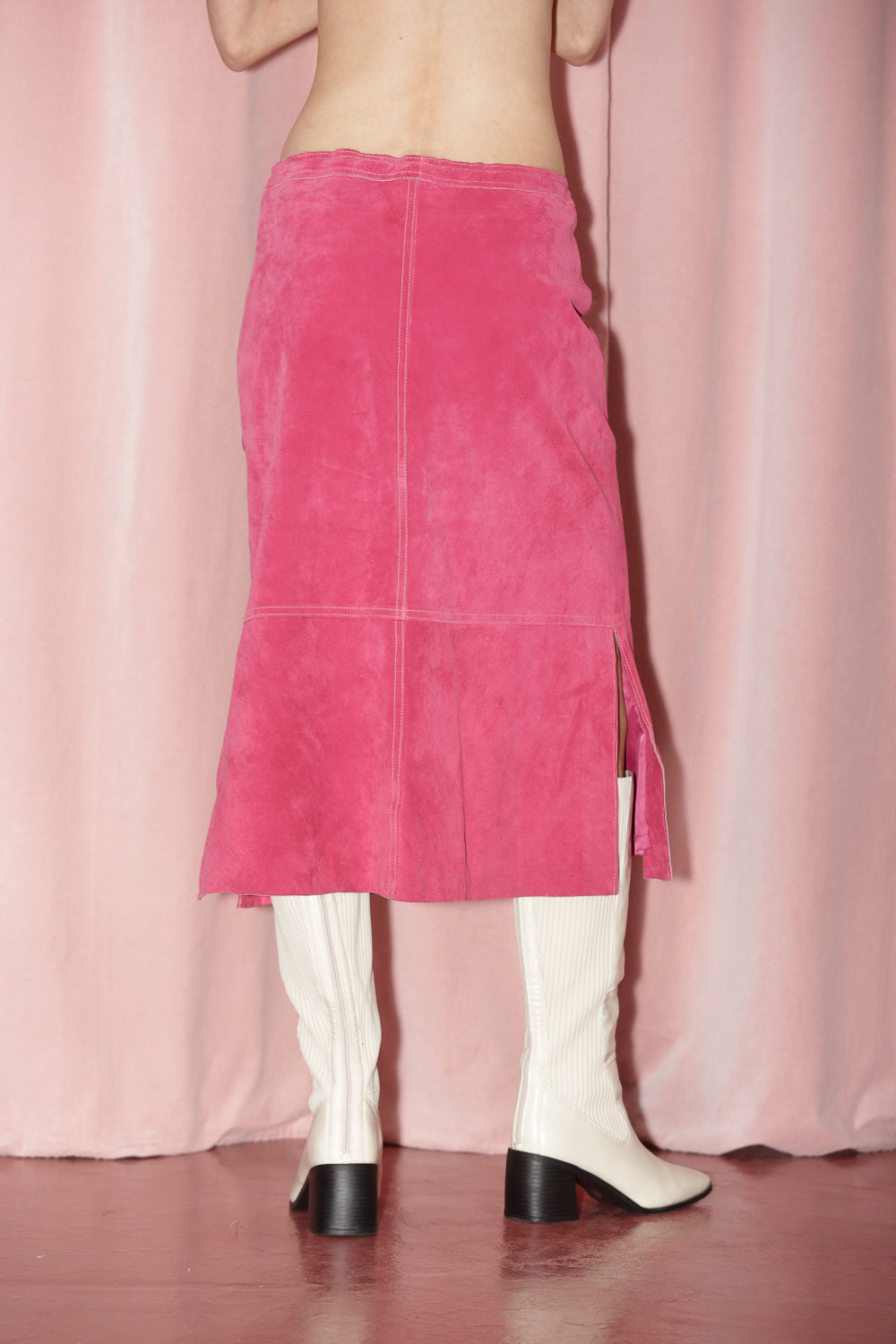 Magenta Suede Skirt (S)