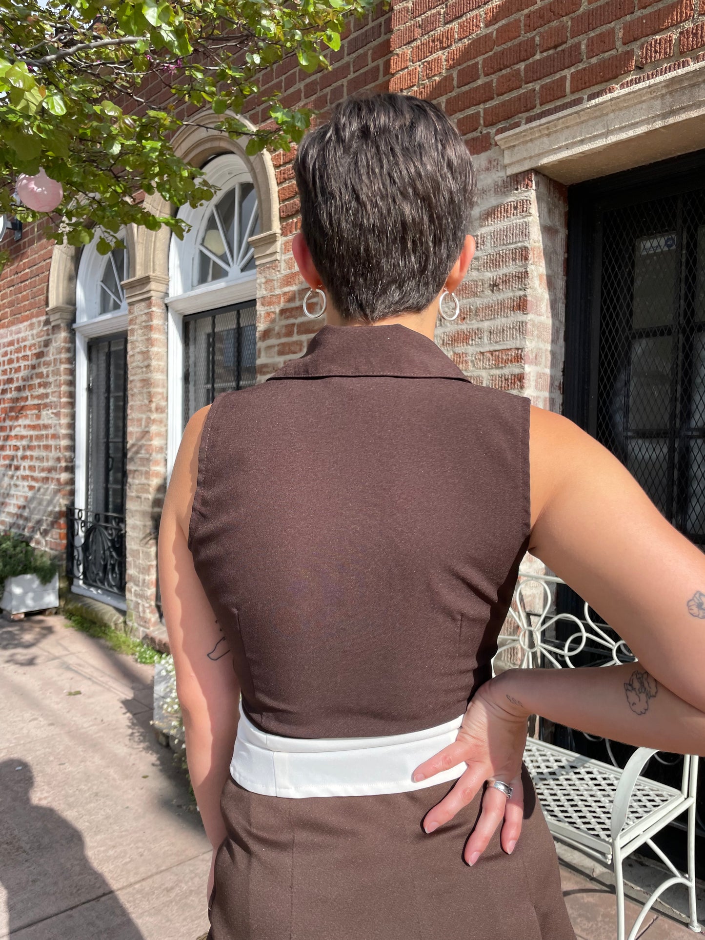 Brown Button Down (S)