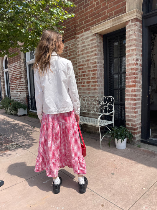 Red Gingham Skirt (S)