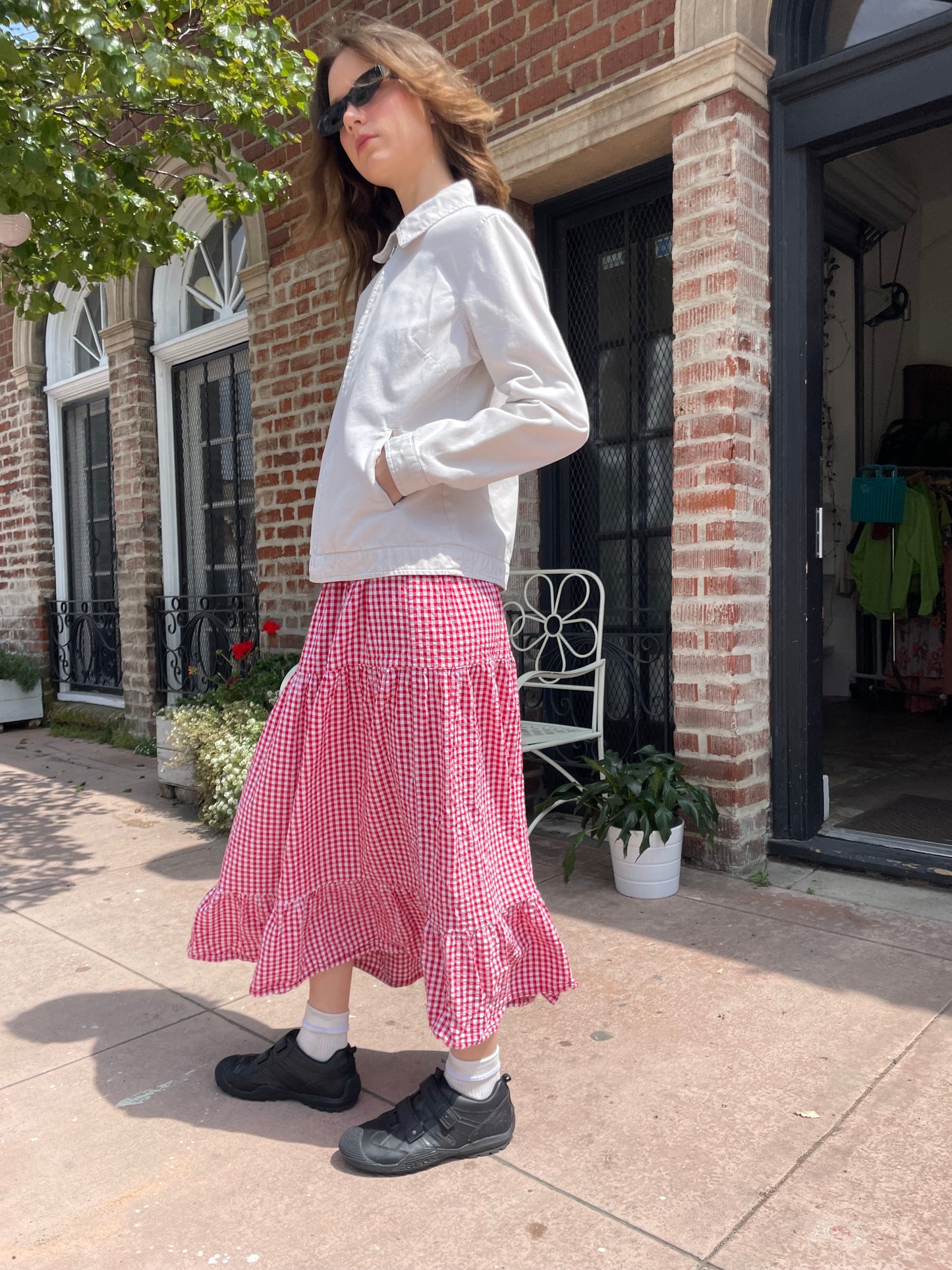 Red Gingham Skirt (S)