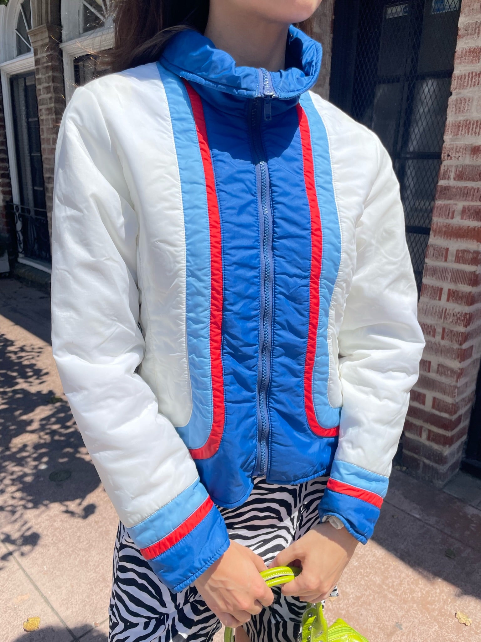 70s style puffer clearance jacket