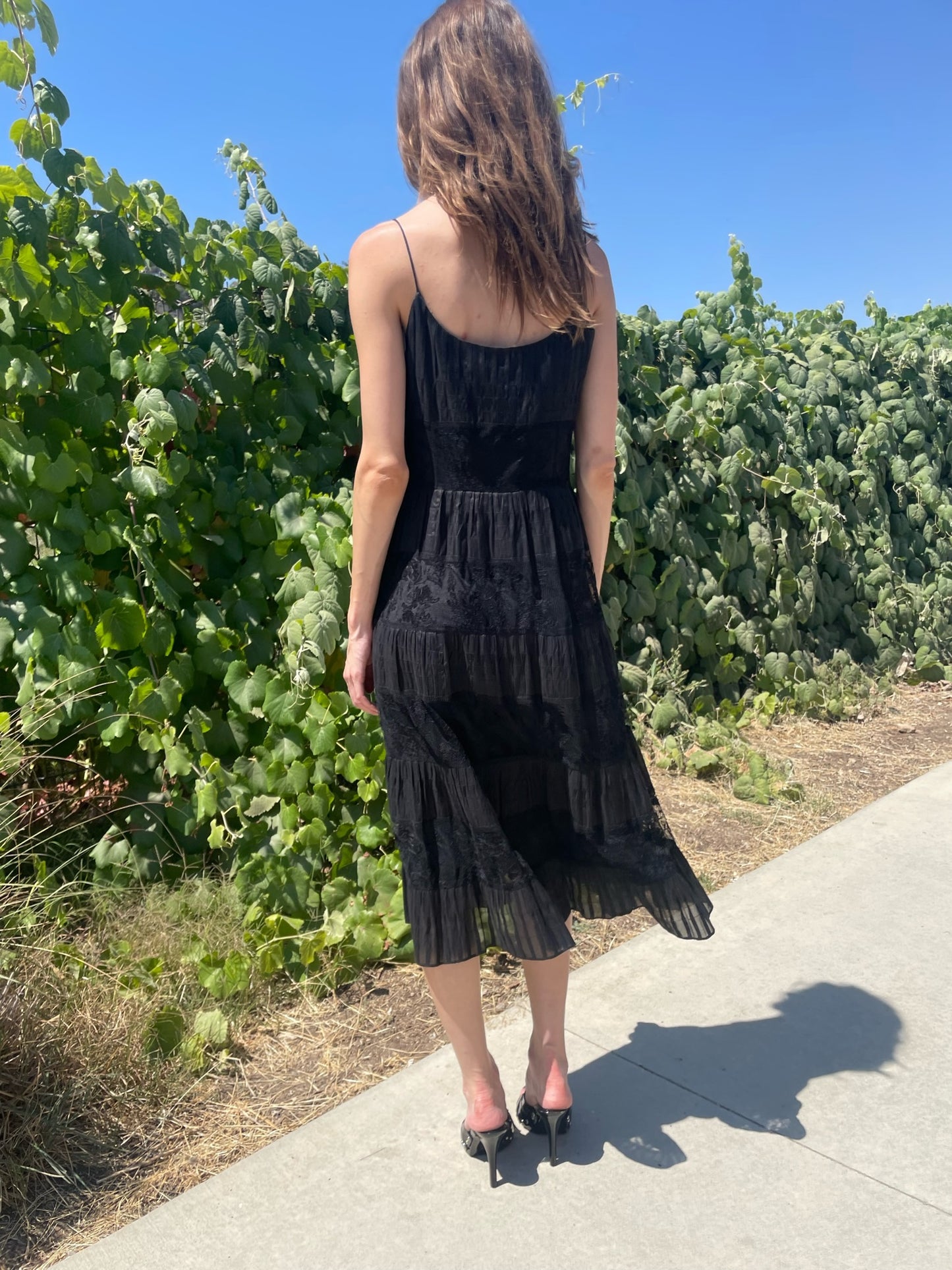 Black Slip Lace Dress (S)