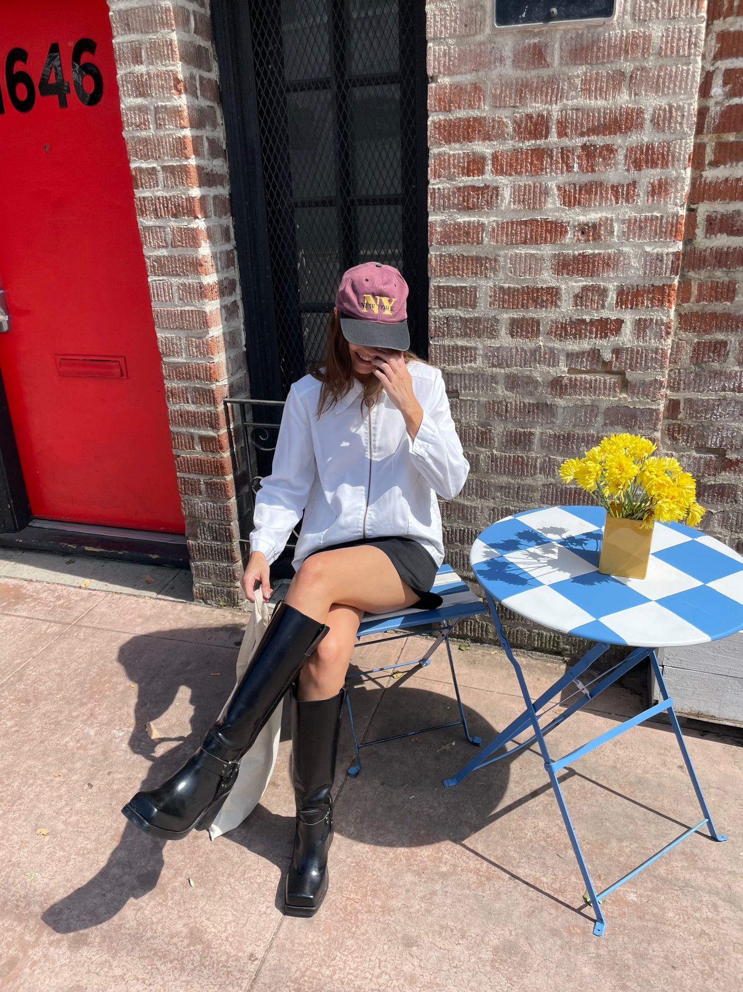 girl in white jacket