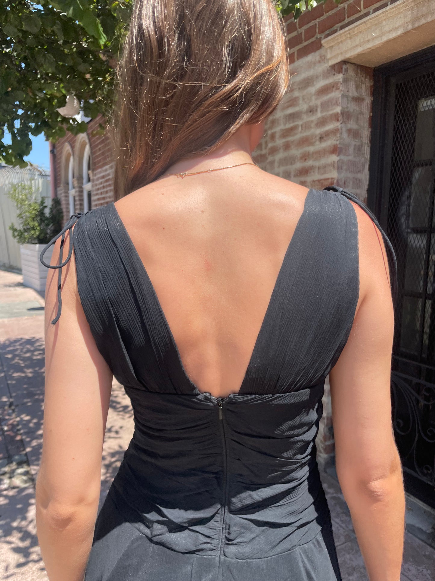 girl in black dress