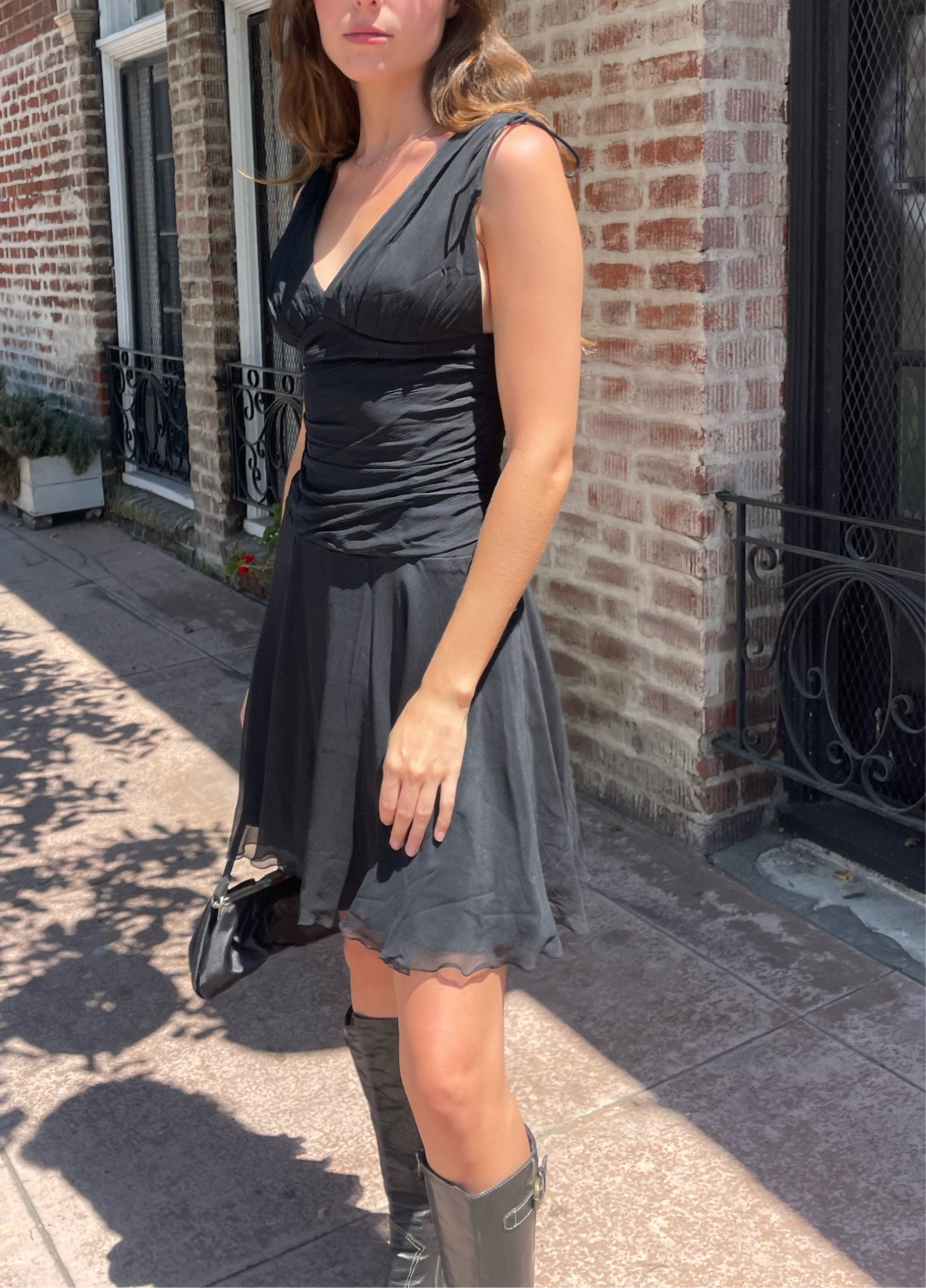 girl in black dress