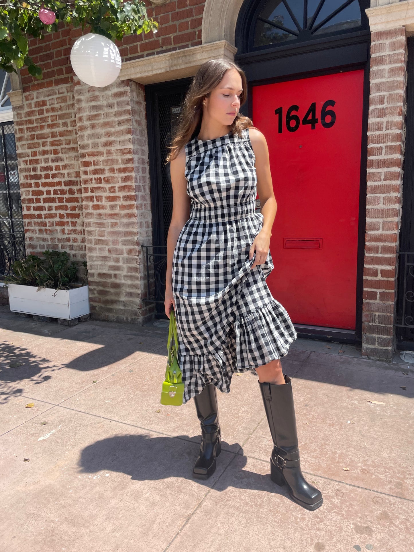 Black & White Gingham Dress (S)