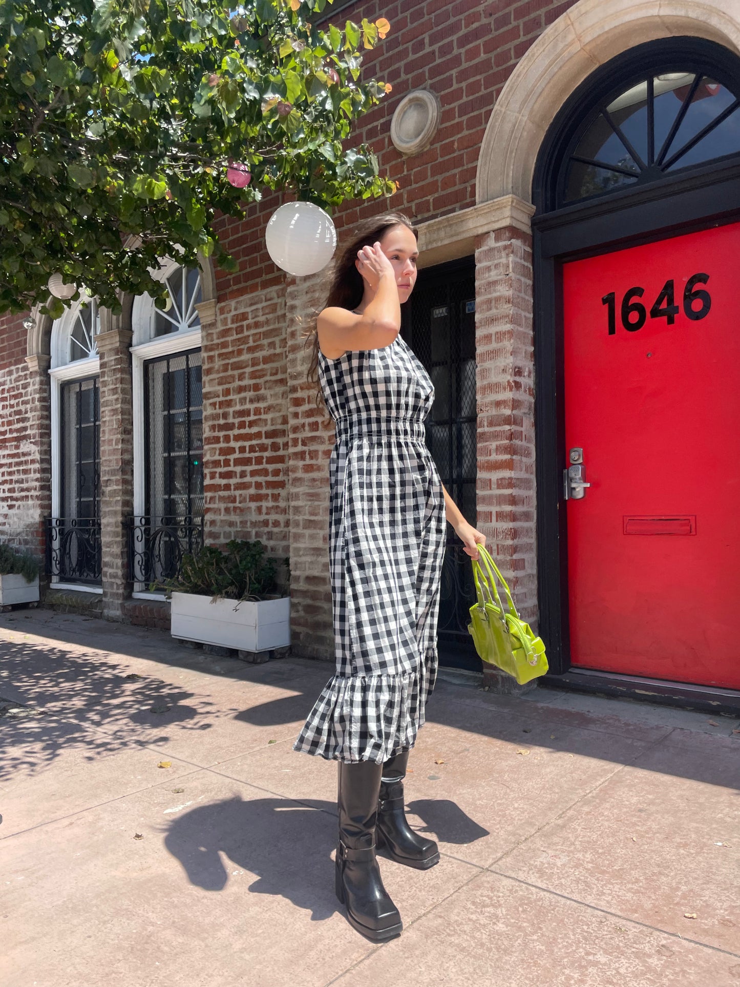 Black & White Gingham Dress (S)