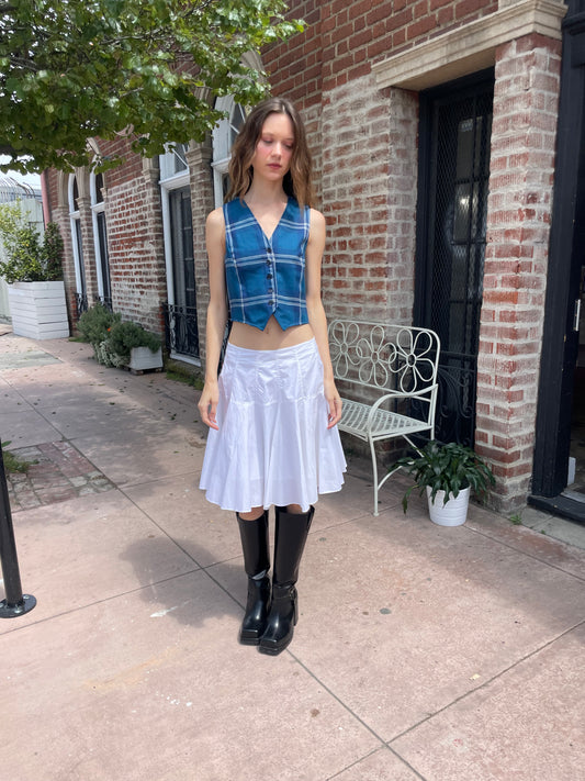 White Pleated Skirt (S)