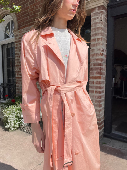 Peach Trench Coat (S)