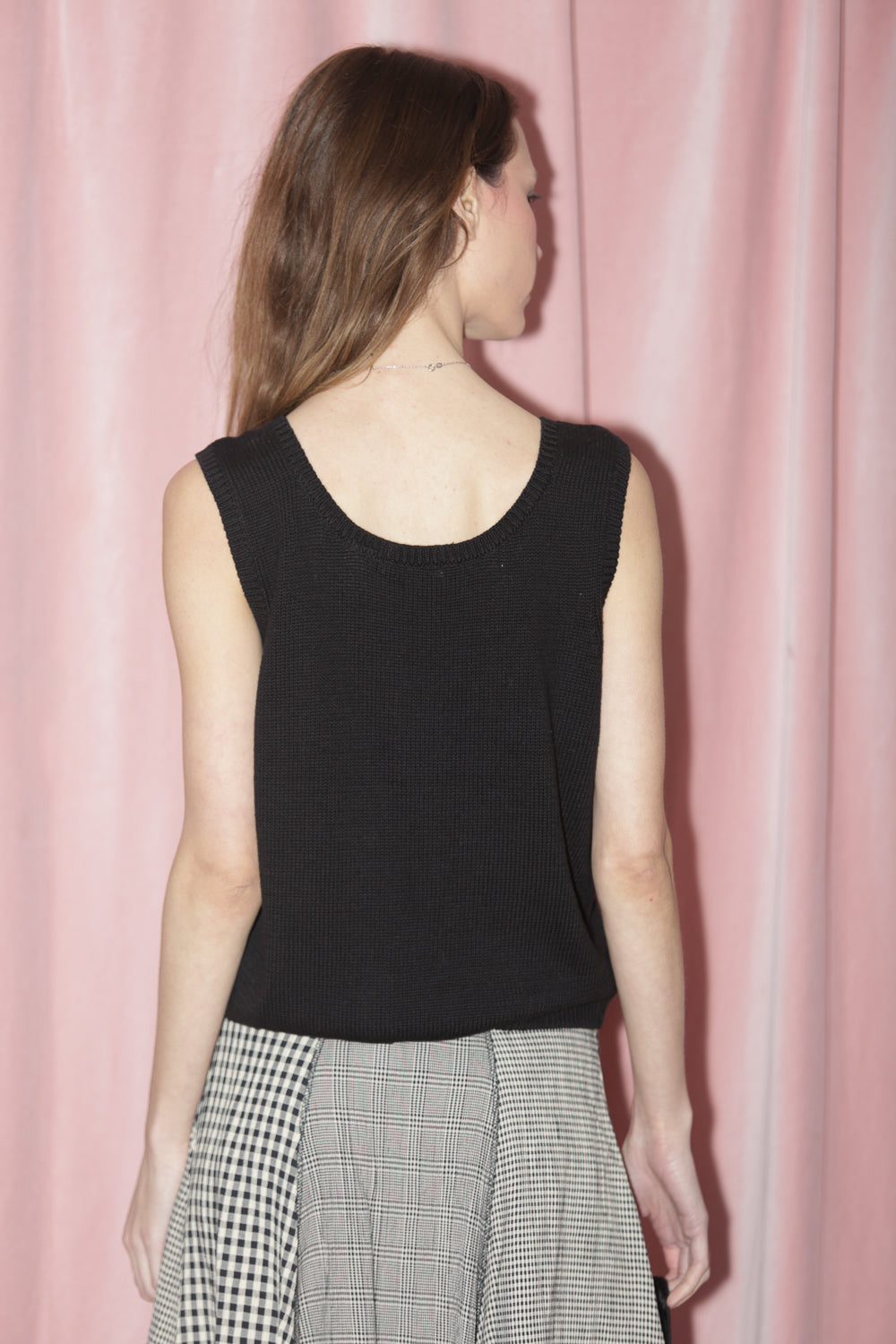 Black Knit Tank Top (S)
