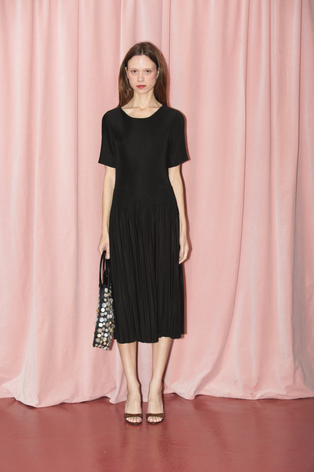 Black Pleated Dress (S)