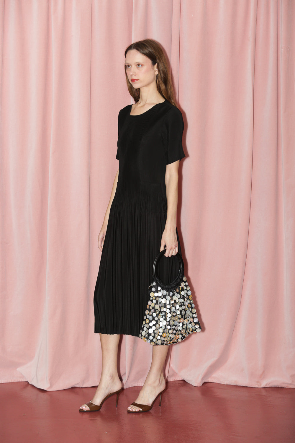 Black Pleated Dress (S)