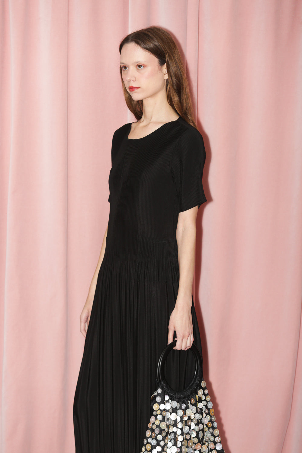 Black Pleated Dress (S)