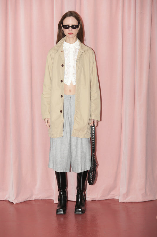 Ecru Trench Coat (S)