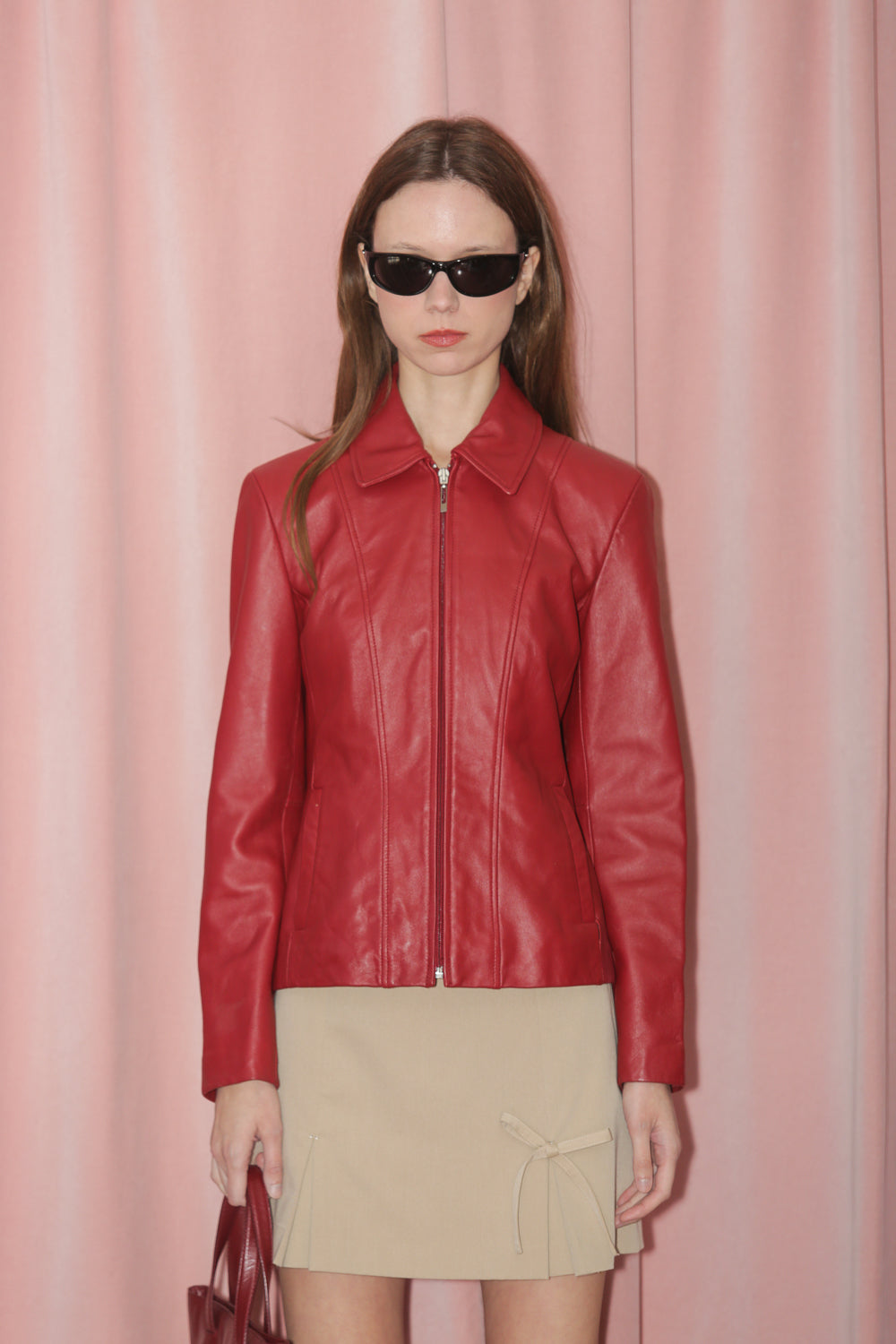 Red Leather Jacket (S)