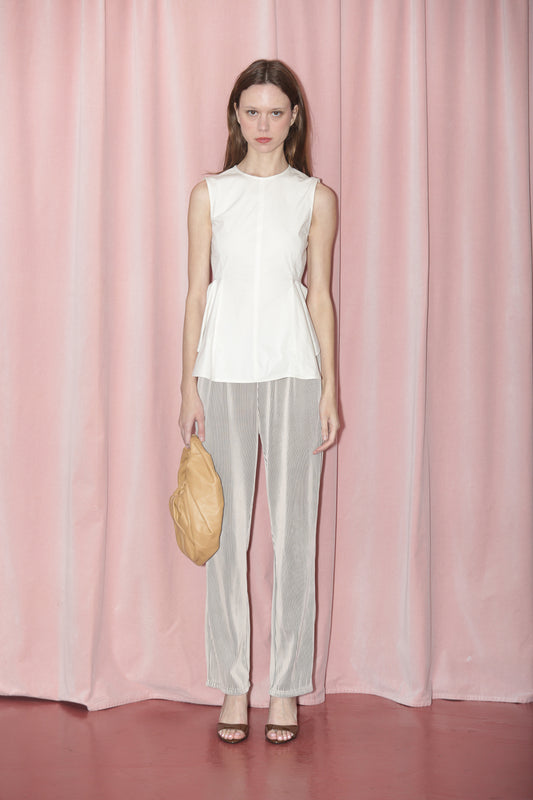 White Sleeveless Top (S)