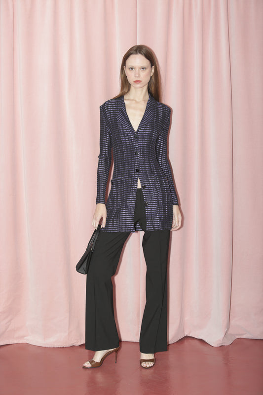 Purple Striped Button Down (S)