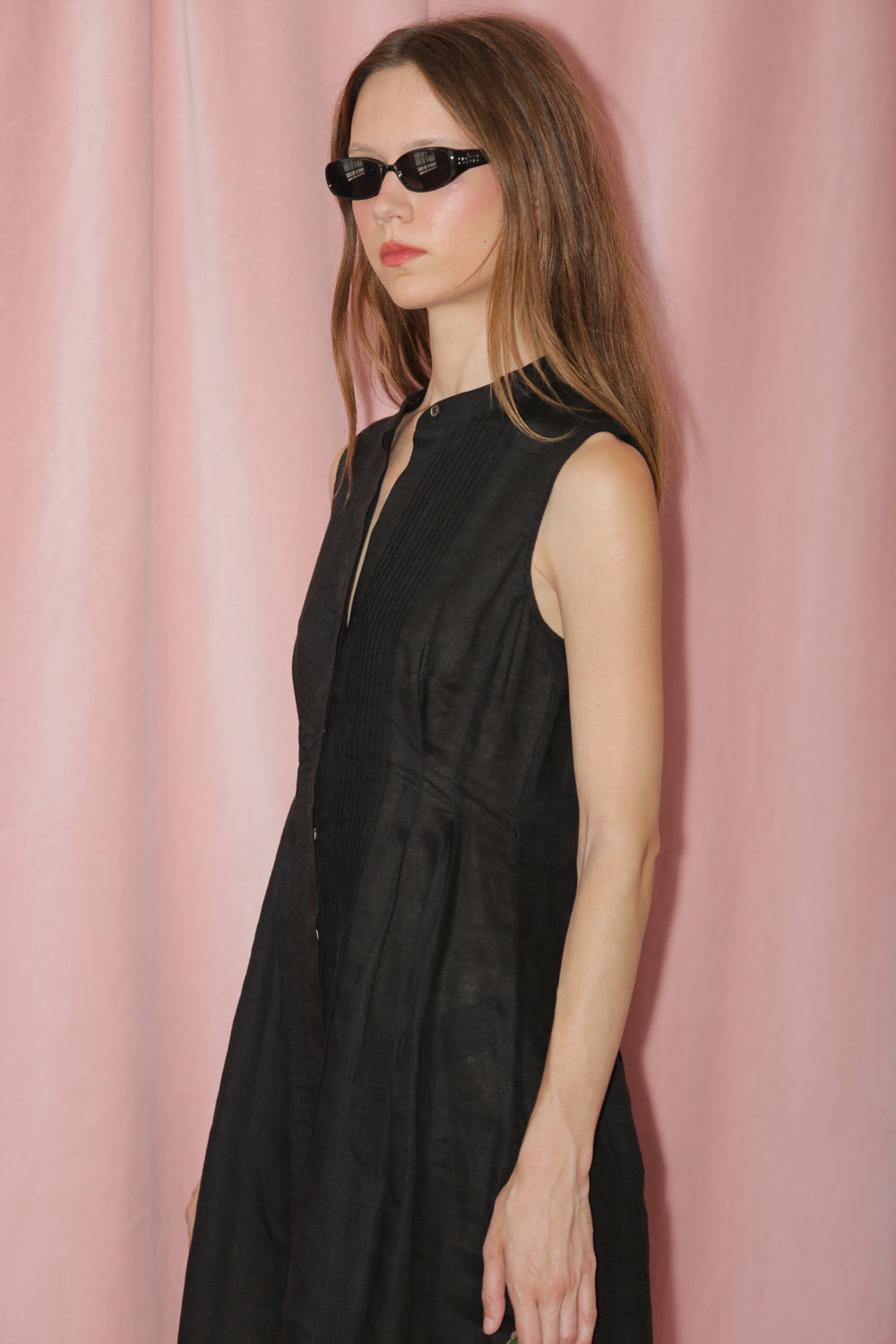 Black Sheer Cotton Dress (S)